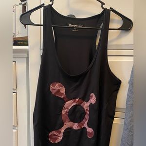 Orangetheory cropped splat racerback tank top